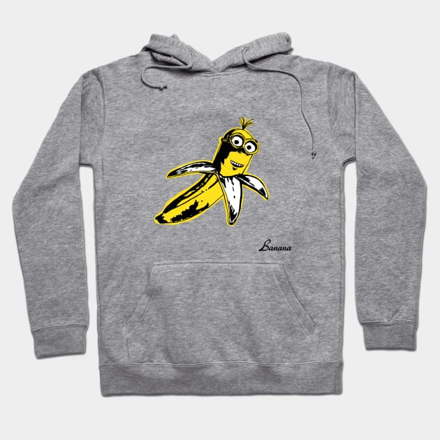 Banana print hoodie top
